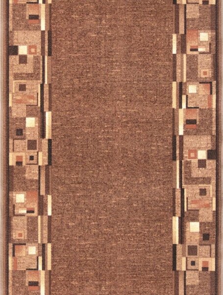 Associated Weavers, Protiskluzový běhoun na míru Bombay 44, šíře 80 cm, hnědá, chodba / předsíň