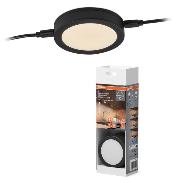 Podlinkový LED pásek Flexus, laditelná bílá, černá