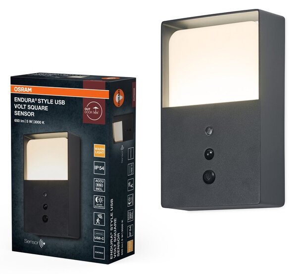 Venkovní svítidlo ENDURA® Style USB Volt, teplá bílá