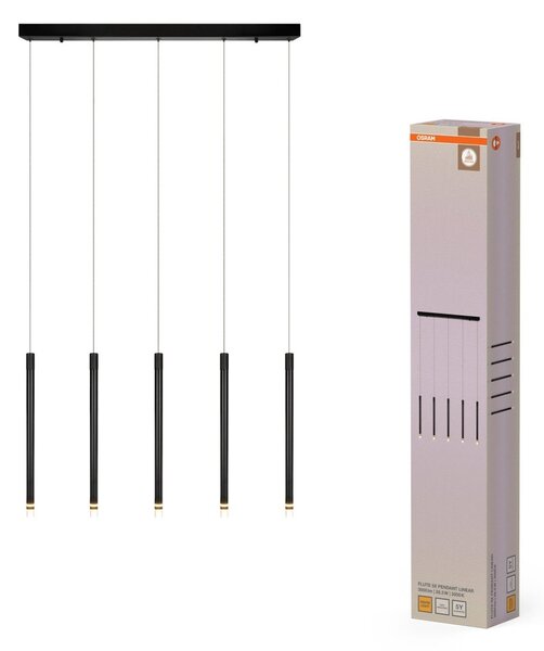 Závěsné svítidlo Decor Flute Pendant, černá, teplá bílá