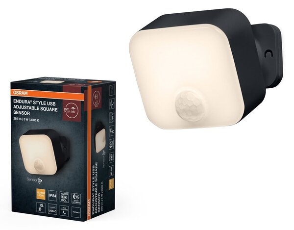 Venkovní svítidlo ENDURA® Style USB nastavitelný, teplá bílá