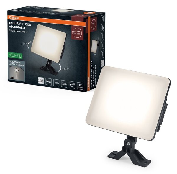 Venkovní reflektor ENDURA® nastavitelný, 120 °, černá