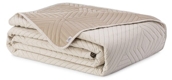 Béžový prošívaný přehoz z mikrovlákna 240x260 cm Softa – Restilo