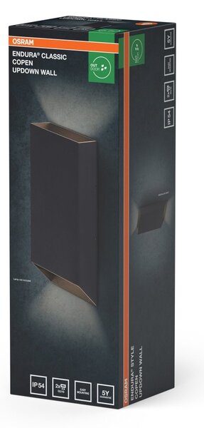 Venkovní svítidlo ENDURA® Classic Copen, šedá, nahoru/dolů