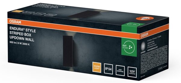 Venkovní svítidlo ENDURA® Style Striped, teplá bílá