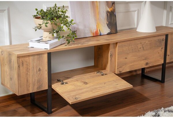 TV stolek v dekoru borovice v přírodní barvě 180x50x29,5 cm Serenity – Kalune Design