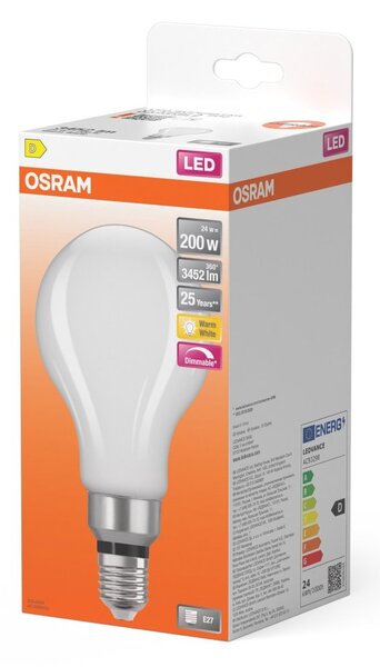 Stmívatelná LED žárovka E27 STAR 24 W, teplá bílá, náhrada 200 W