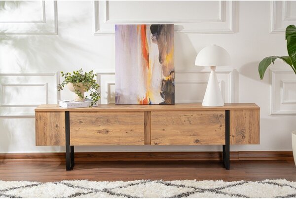 TV stolek v dekoru borovice v přírodní barvě 180x50x29,5 cm Serenity – Kalune Design
