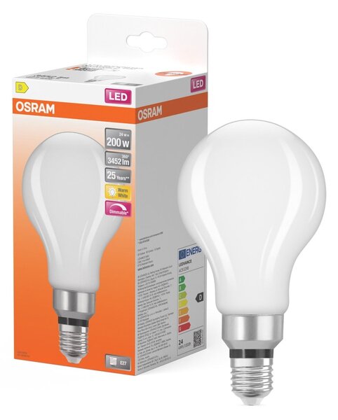 Stmívatelná LED žárovka E27 STAR 24 W, teplá bílá, náhrada 200 W