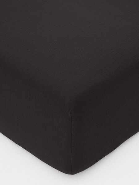 MK Lůžkoviny Mušelínové prostěradlo Alexia 90 x 200 cm - tmavě hnědé