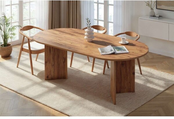 Jídelní stůl v dekoru borovice 90x200 cm Sabella – Kalune Design