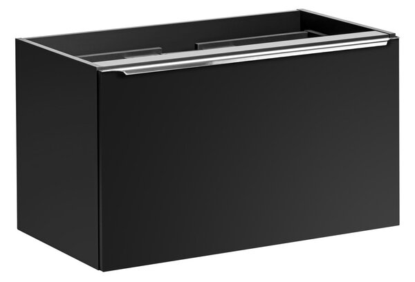 Comad Koupelnová sestava SantaFe s deskou, umyvadly, zrcadlem a skříňkami 140 cm černá