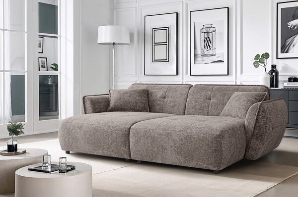Taupe žinylková pohovka s lenoškou 252 cm Nelia Big – Ropez