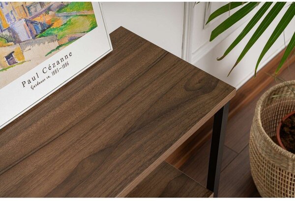 Konzolový stolek v dekoru ořechu v tmavě přírodní barvě 29,5x120 cm Solace – Kalune Design