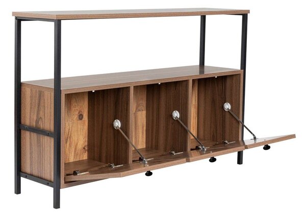 Konzolový stolek v dekoru ořechu v tmavě přírodní barvě 29,5x120 cm Solace – Kalune Design