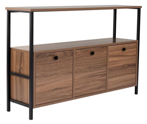 Konzolový stolek v dekoru ořechu v tmavě přírodní barvě 29,5x120 cm Solace – Kalune Design