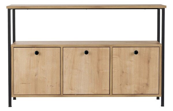 Konzolový stolek v dekoru dubu ve světle přírodní barvě 29,5x120 cm Solace – Kalune Design