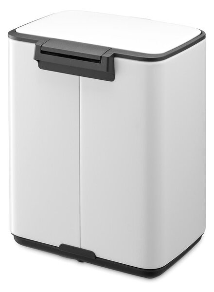 Bílý nášlapný ocelový odpadkový koš 7 l Bo – Brabantia