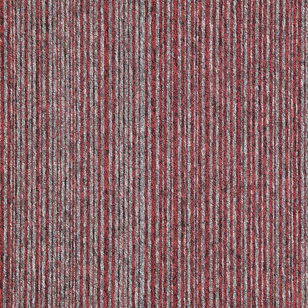 Kobercový čtverec Cobra Lines 5624 červená - 50x50 cm