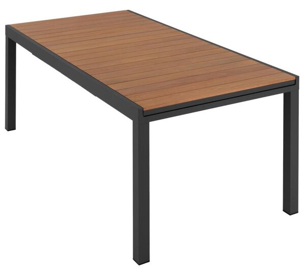 Rozkládací zahradní stůl kuchyňský stůl jídelní stůl dřevo hliník 200/300x100x75cm