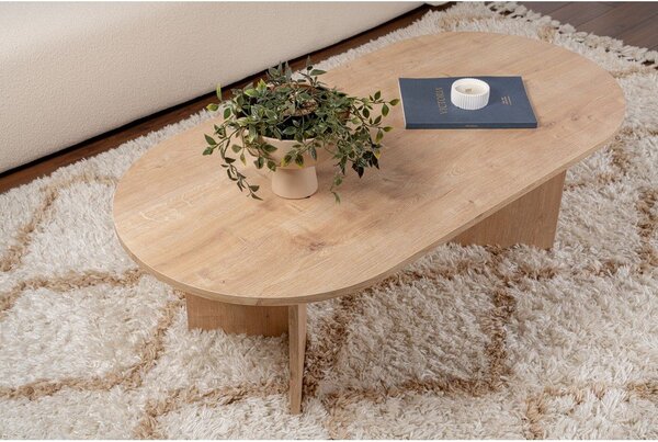 Konferenční stolek v dekoru dubu v přírodní barvě 60x119 cm Sable – Kalune Design