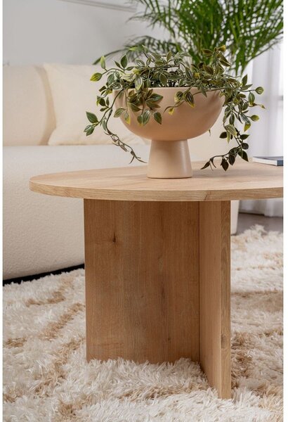 Konferenční stolek v dekoru dubu v přírodní barvě 60x119 cm Sable – Kalune Design