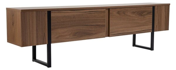 TV stolek v dekoru ořechu v tmavě přírodní barvě 180x50x29,5 cm Serenity – Kalune Design