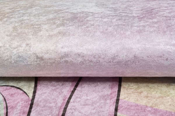 Makro Abra Dětský kusový koberec vhodný k praní BAMBINO 2661 Jednorožec protiskluzový růžový modrý Rozměr: 120x170 cm