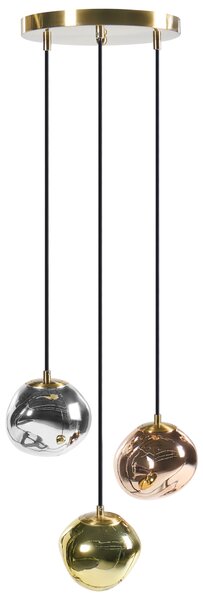 Závěsná lampa se 3 světly TSHUAPA Sklo Pestrá