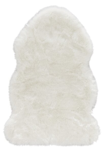 Mint Rugs - Hanse Home koberce Kusový koberec Superior 103347 Uni White (kůže) - 90x140 tvar kožešiny cm