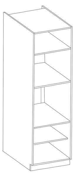 Skříň na vestavné spotřebiče MALILA - šířka 60 cm, černá / dub artisan