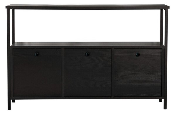 Černý matný konzolový stolek 29,5x120 cm Solace – Kalune Design