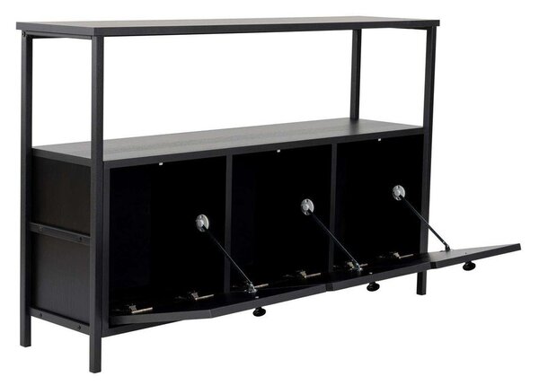 Černý matný konzolový stolek 29,5x120 cm Solace – Kalune Design