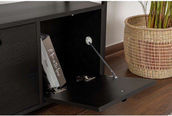 Černý matný konzolový stolek 29,5x120 cm Solace – Kalune Design