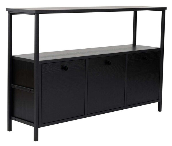 Černý matný konzolový stolek 29,5x120 cm Solace – Kalune Design