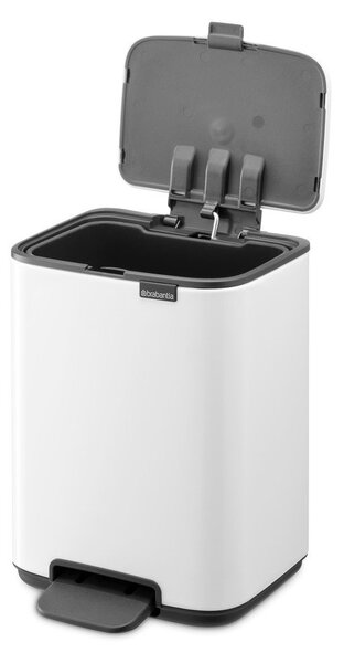 Bílý nášlapný ocelový odpadkový koš 4 l Bo – Brabantia