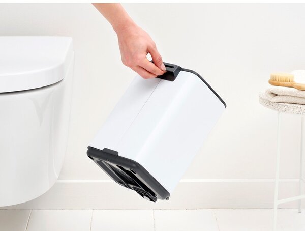 Bílý nášlapný ocelový odpadkový koš 4 l Bo – Brabantia