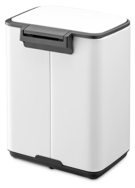 Bílý nášlapný ocelový odpadkový koš 4 l Bo – Brabantia