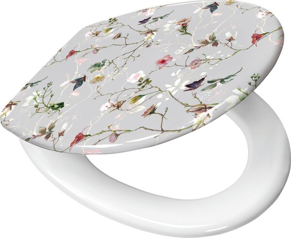Kleine Wolke Flores záchodové prkénko s pomalým sklápěním bílá 1860148075