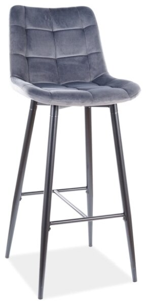 Čalouněná barová židle LYA - šedá / černá