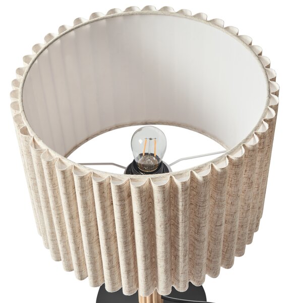 Stolní lampa BELESSA Len Světle béžová