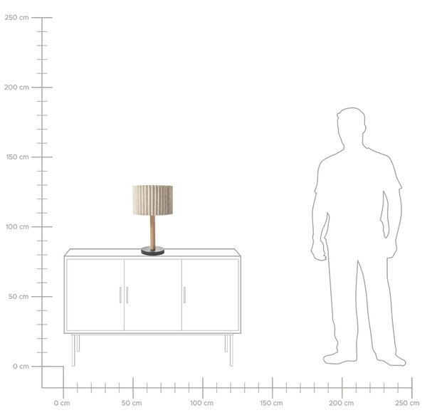 Stolní lampa BELESSA Len Světle béžová