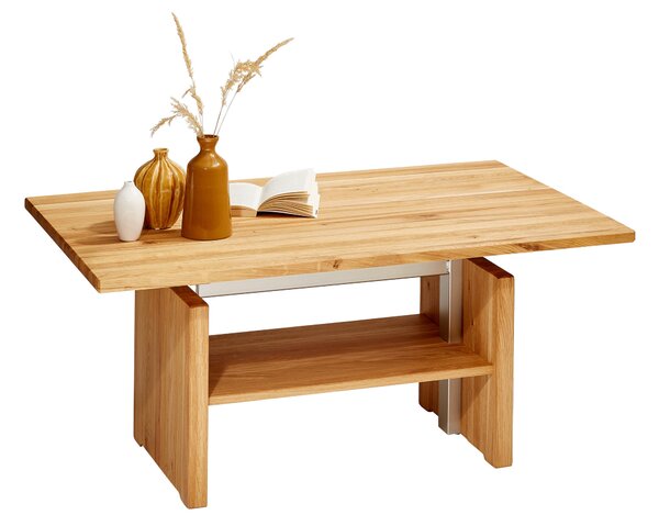 KONFERENČNÍ STOLEK, barvy dubu, dřevo, kov, 110/65/55-69 cm Linea Natura - Konferenční stolky, Online Only