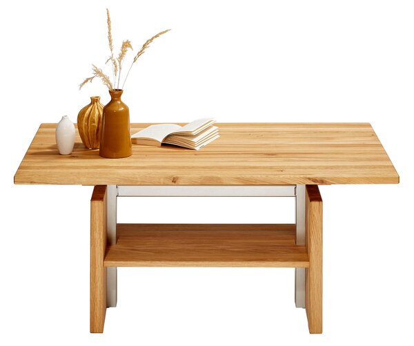 KONFERENČNÍ STOLEK, barvy dubu, dřevo, kov, 110/65/55-69 cm Linea Natura - Konferenční stolky, Online Only