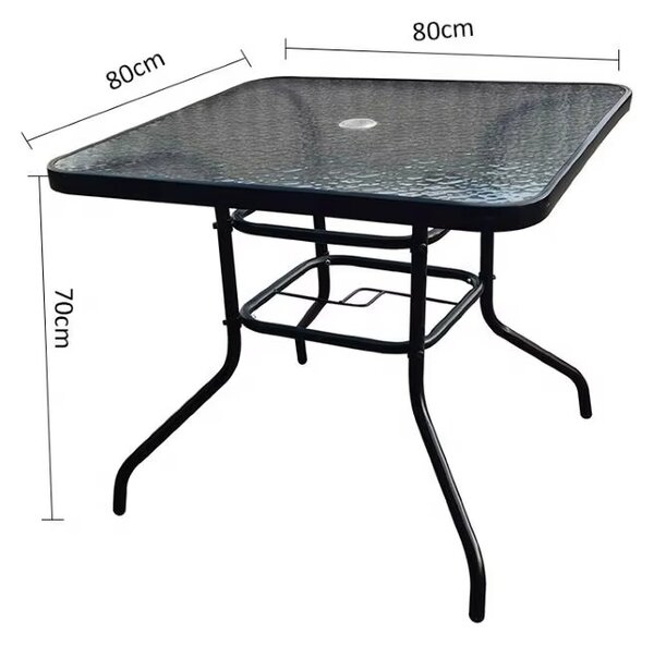 TRENDIE Sestava zahradního nábytku - 4 židle a stůl 80x80cm