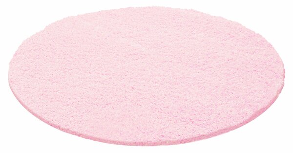 Ayyildiz, Kusový koberec Life Shaggy 1500 pink kruh, 120x120 (průměr) kruh, růžová, ložnice