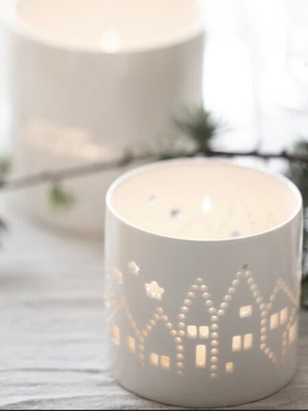 Sögne Home Porcelánový svícen Christmas Town - Medium SGH109