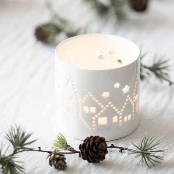 Sögne Home Porcelánový svícen Christmas Town - Medium SGH109
