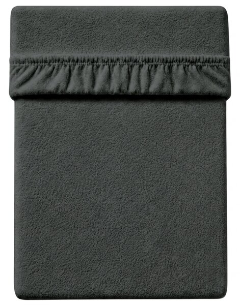 Fleecové napínací prostěradlo MOLTON antracitové 90 x 200 cm