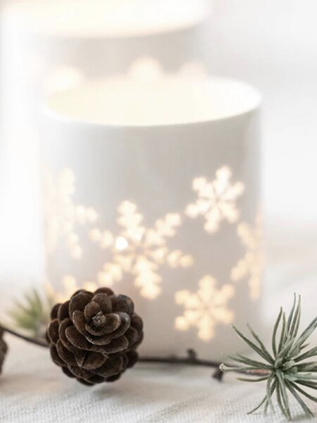 Sögne Home Porcelánový svícen Christmas Snowflake - Small SGH111